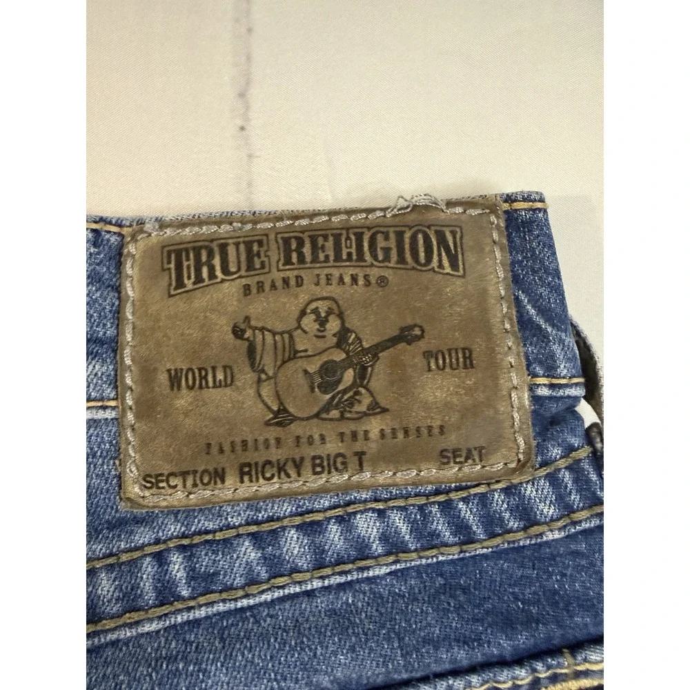 Vintage True Religion Skinny Jeans Womens 30 Dark Wash Flap Pocket Y2K